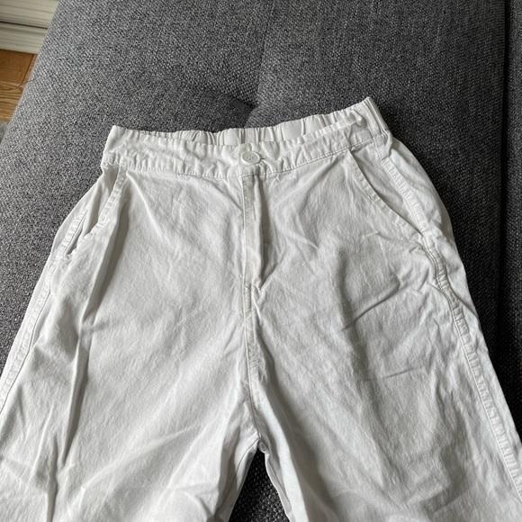 Women white high waisted straight leg pants - Picture 3 of 7